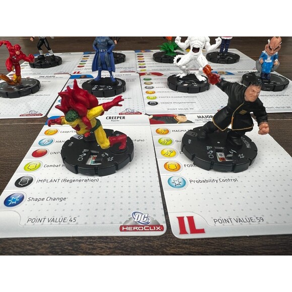 Heroclix DC Lot Tharok Merlyn Toyman White Martian Hector Hammond Creeper Flash - Picture 3 of 8